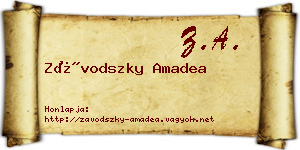 Závodszky Amadea névjegykártya